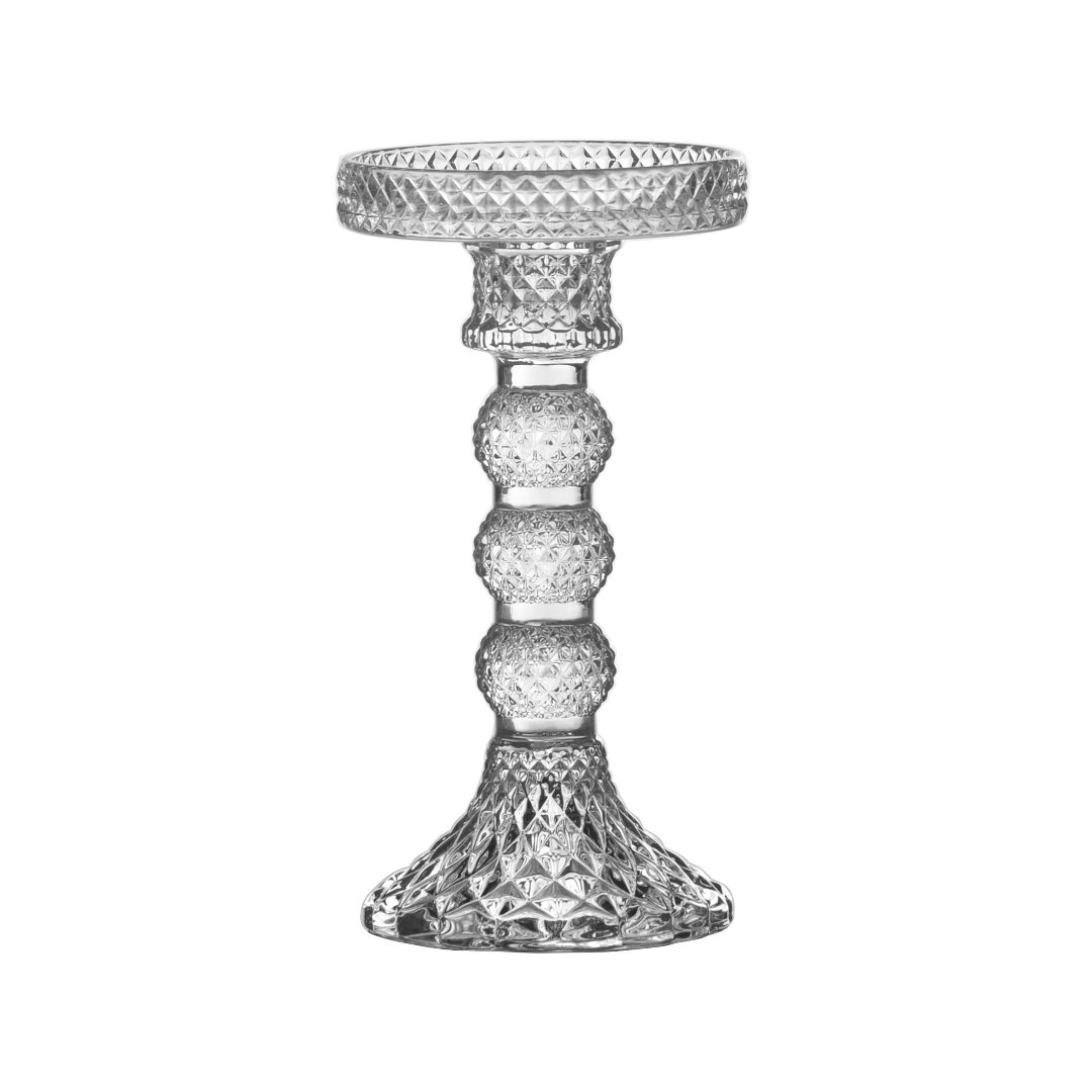 Imagem ilustrativa para Castiçal em cristal ecológico D8,6xA17cm