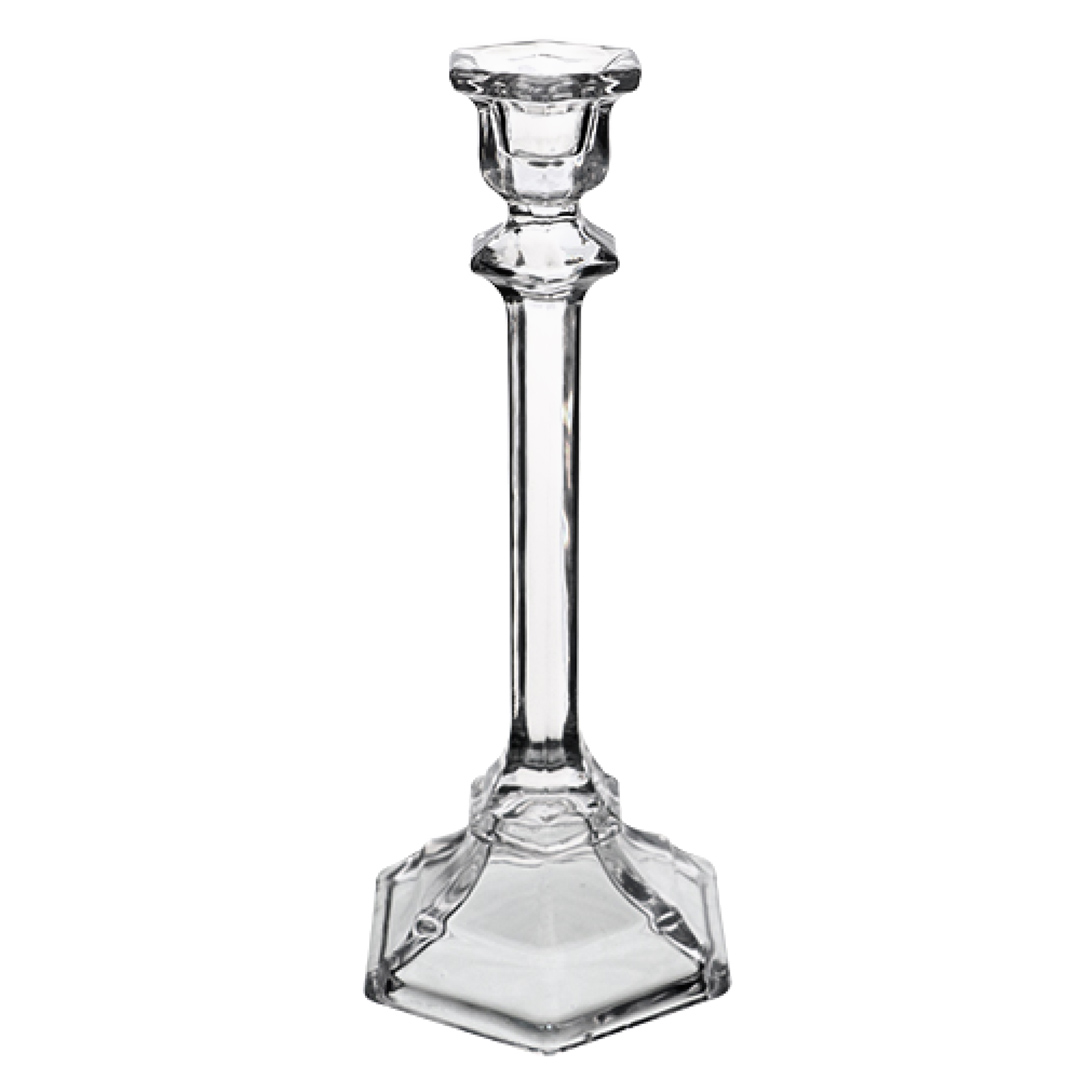 Imagem ilustrativa para Castical em cristal ecológico P9,5xL10,5xA23,5cm