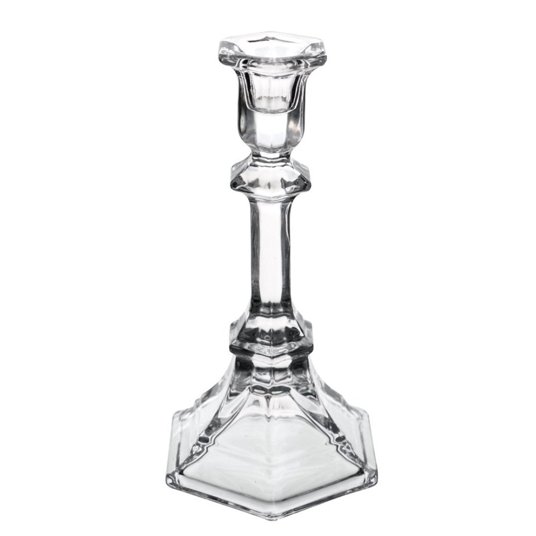 Imagem ilustrativa para Castiçal em cristal ecológico P9,5xL10,5xA19,5c