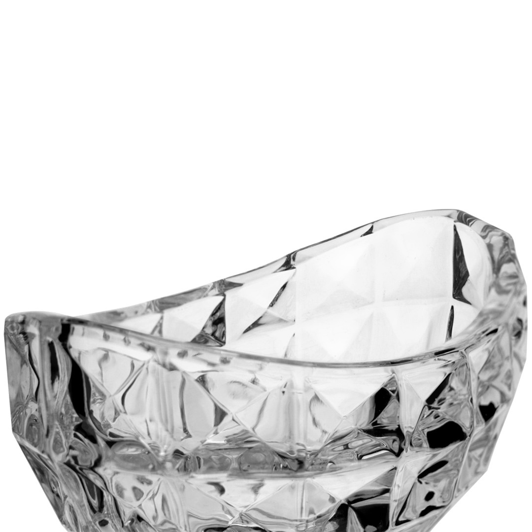 Fotografia para o produto Centro de mesa canoa com pé em cristal ecológico L27xP15xA23cm