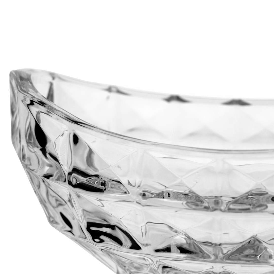 Fotografia para o produto Centro de mesa canoa com pé em cristal ecológico L27xP15xA23cm