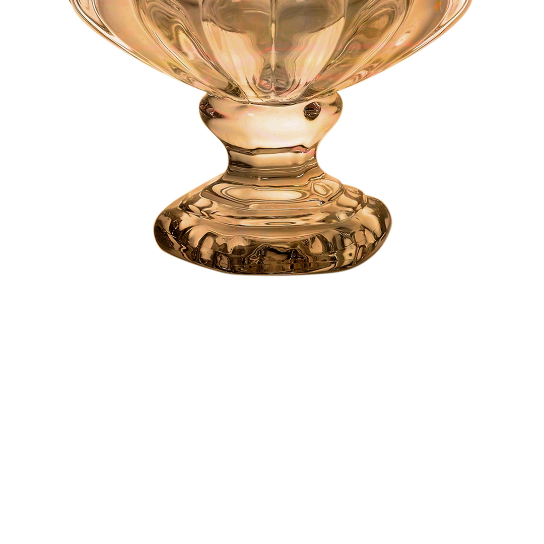 Fotografia para o produto Centro de mesa com pé em cristal ecológico 013xA11cm cor âmbar