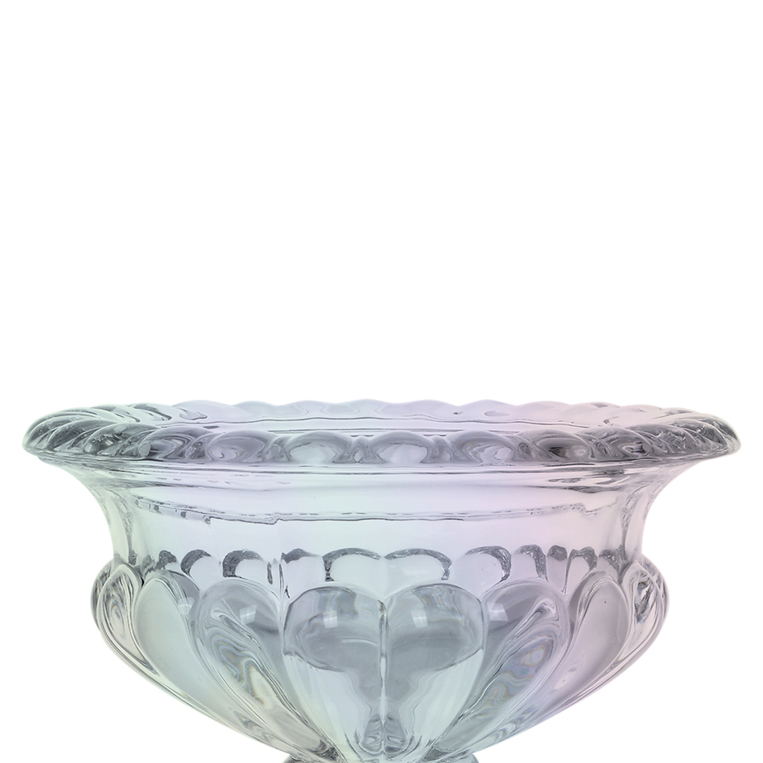 Fotografia para o produto Centro de mesa com pé em cristal ecológico 013xA11cm cor furta-cor