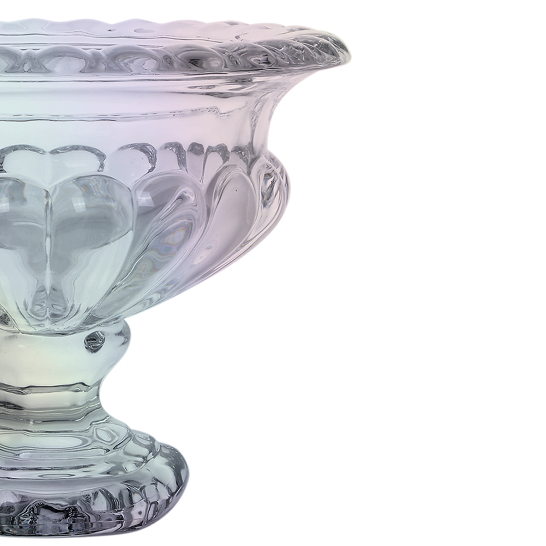 Fotografia para o produto Centro de mesa com pé em cristal ecológico 013xA11cm cor furta-cor