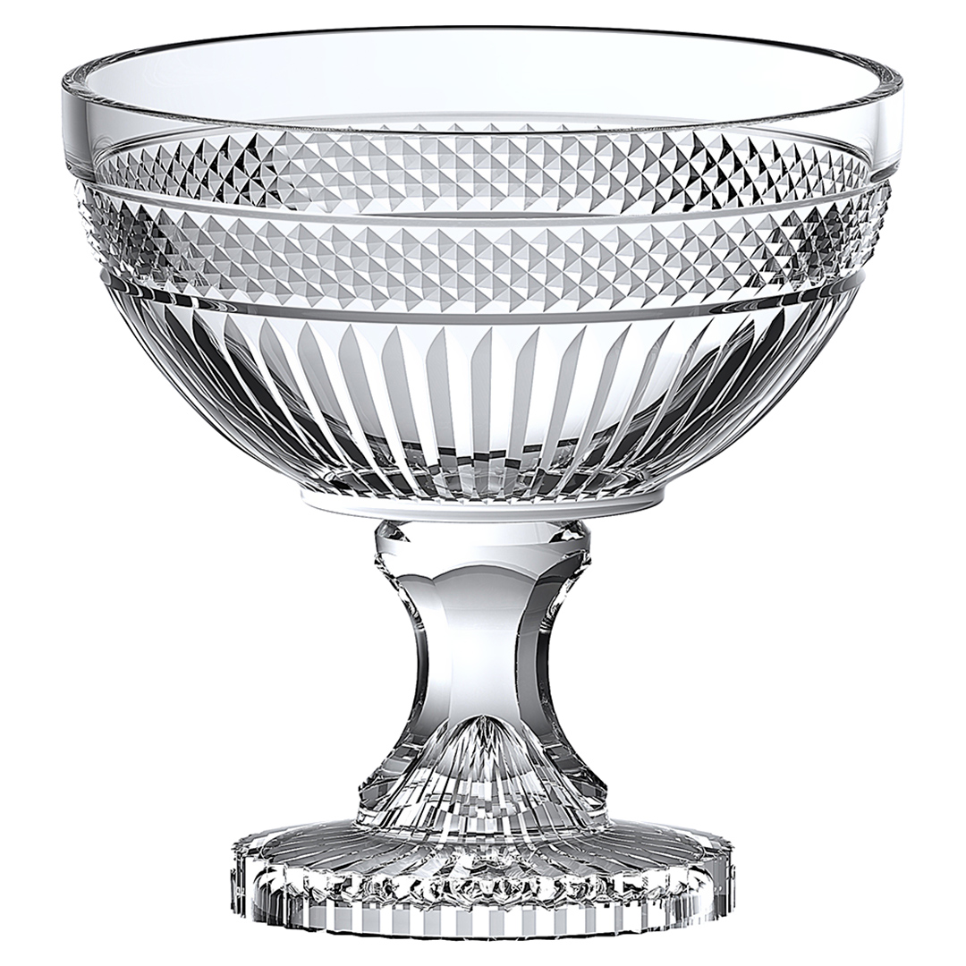 Imagem ilustrativa para Centro de mesa em cristal com pé D21,5xA21,5cm