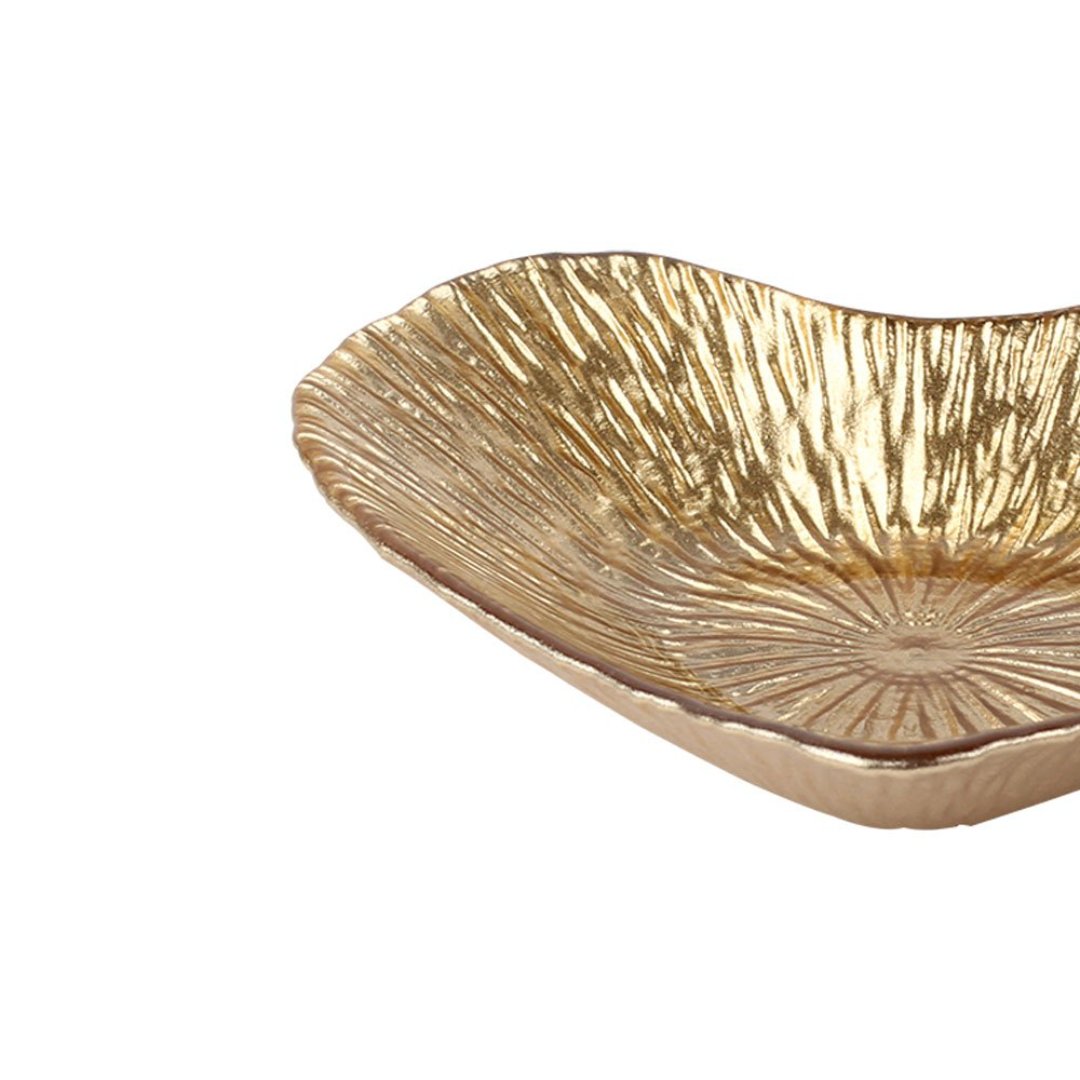 Fotografia para o produto Centro de mesa coração em vidro L15xP15xA3cm cor âmbar luster