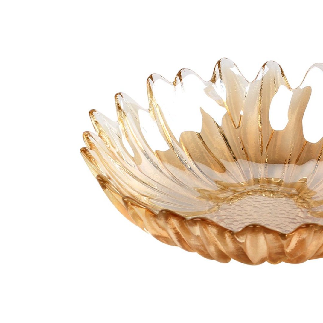 Fotografia para o produto Centro de mesa Dalia em vidro 270ml D15xA3cm cor ambar luster