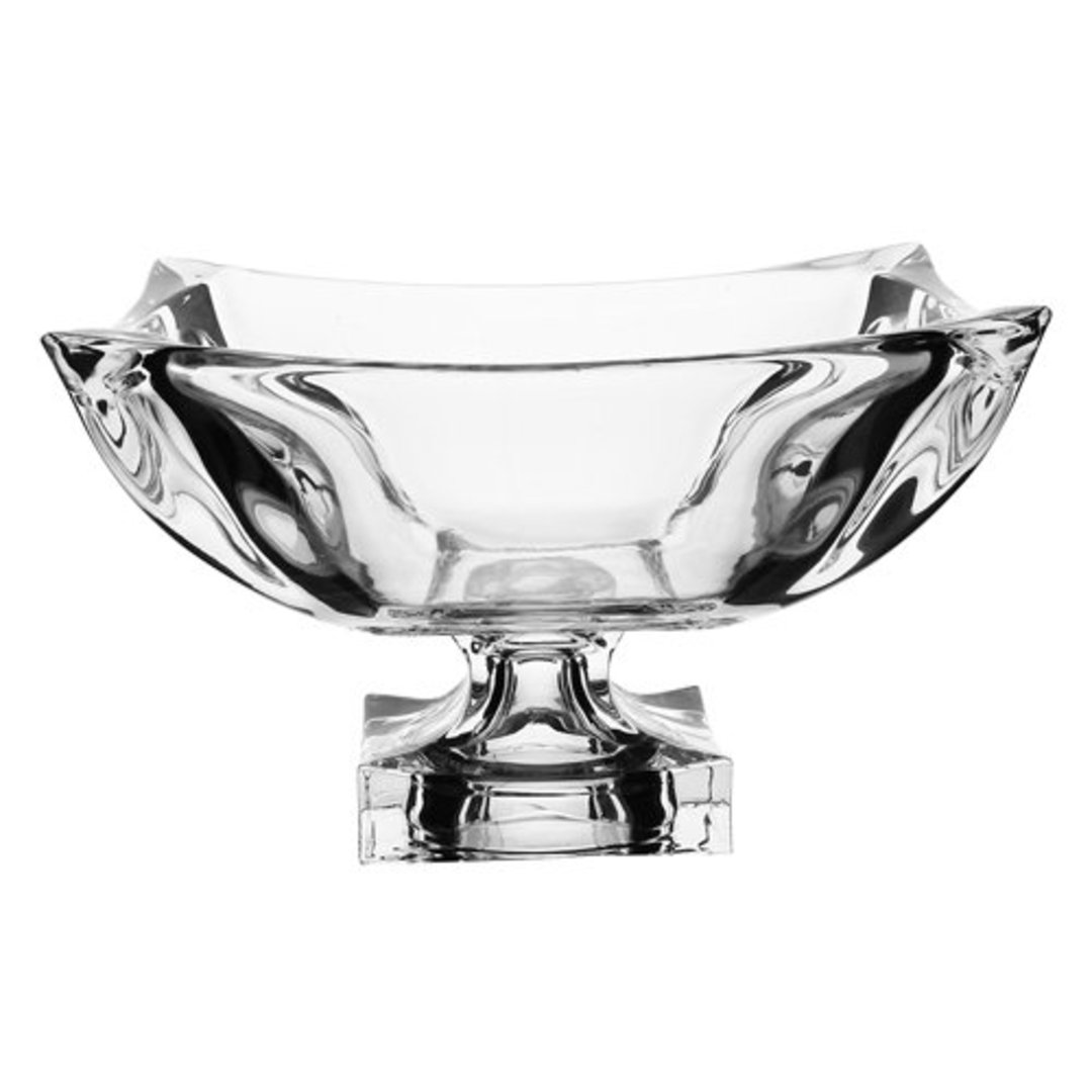 Imagem ilustrativa para Centro de mesa em cristal com pé P26,7xL26,7xA17,2cm