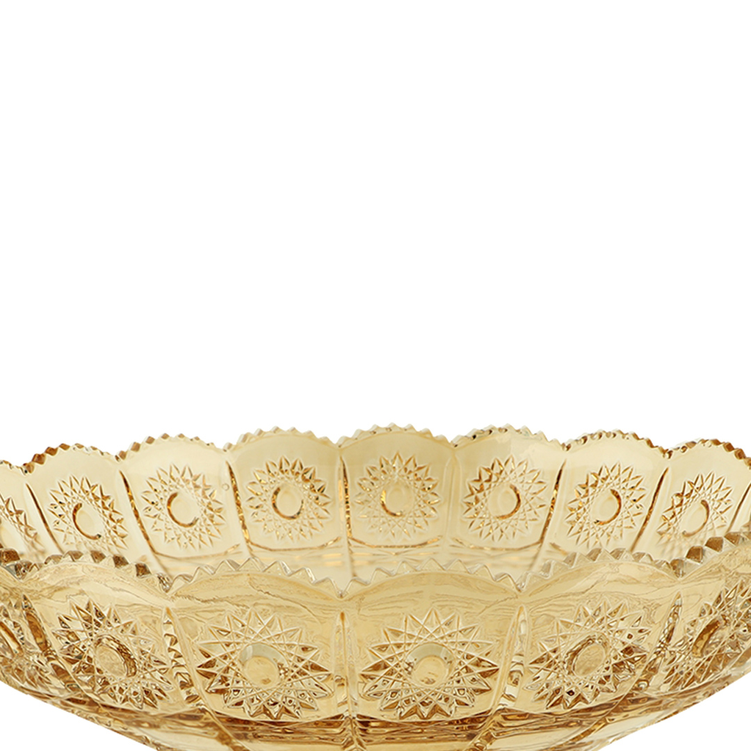 Fotografia para o produto Centro de mesa em cristal ecológico 032,5xA13cm cor âmbar