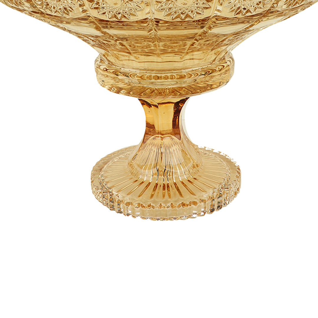 Fotografia para o produto Centro de mesa em cristal ecológico 032,5xA13cm cor âmbar