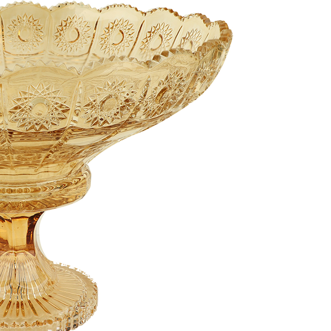 Fotografia para o produto Centro de mesa em cristal ecológico 032,5xA13cm cor âmbar