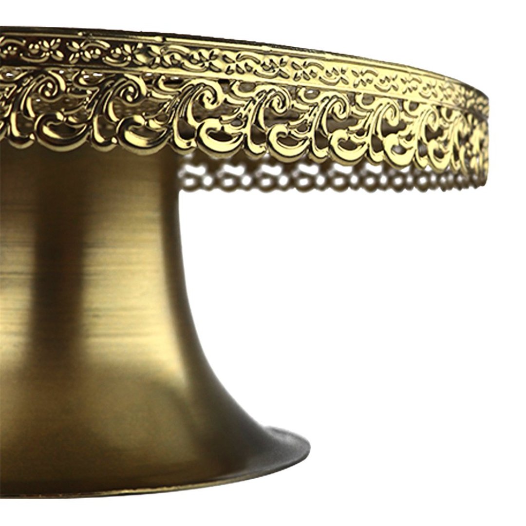 Fotografia para o produto Centro de mesa em ferro com pé 024xA10cm cor dourada