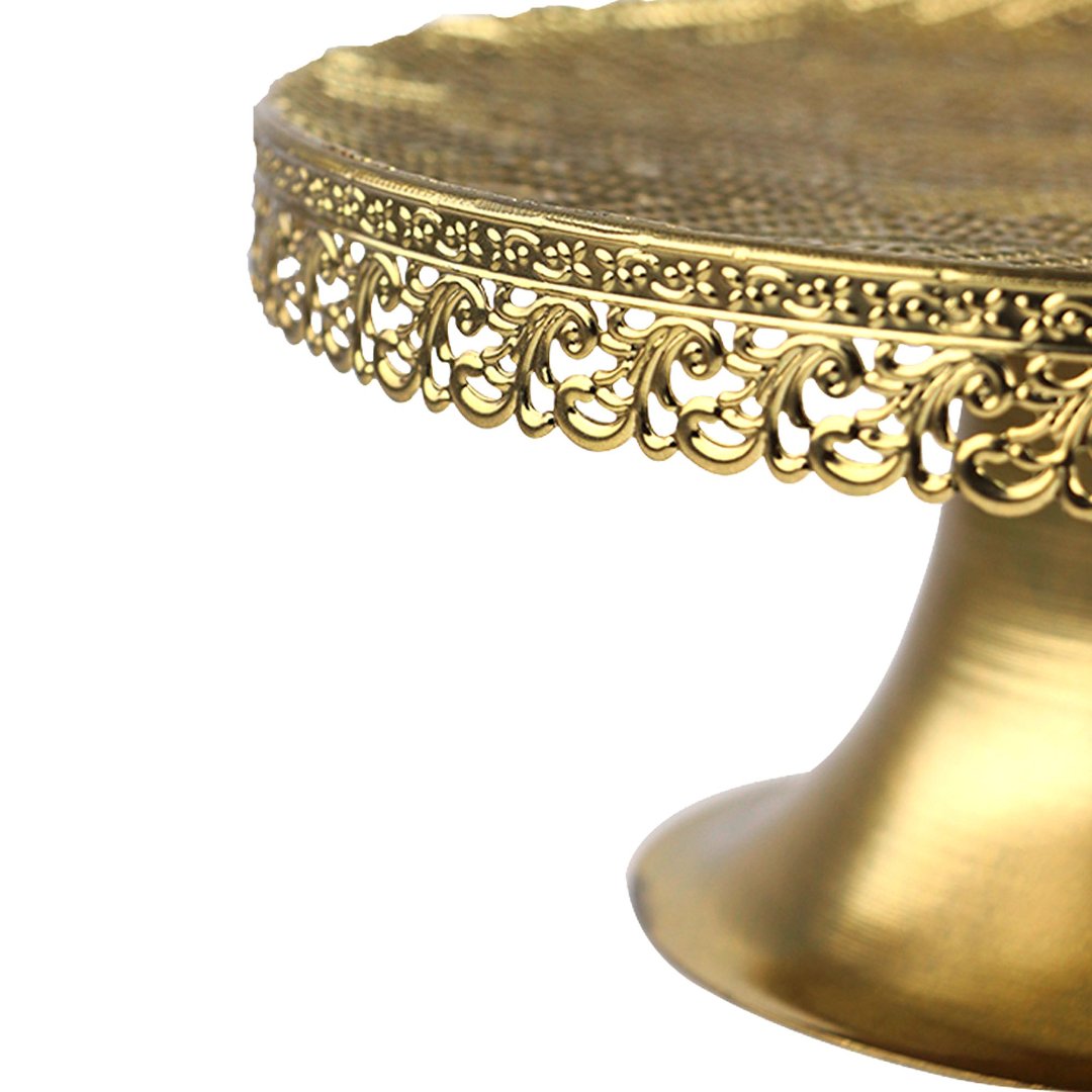 Fotografia para o produto Centro de mesa em ferro com pé 024xA10cm cor dourada