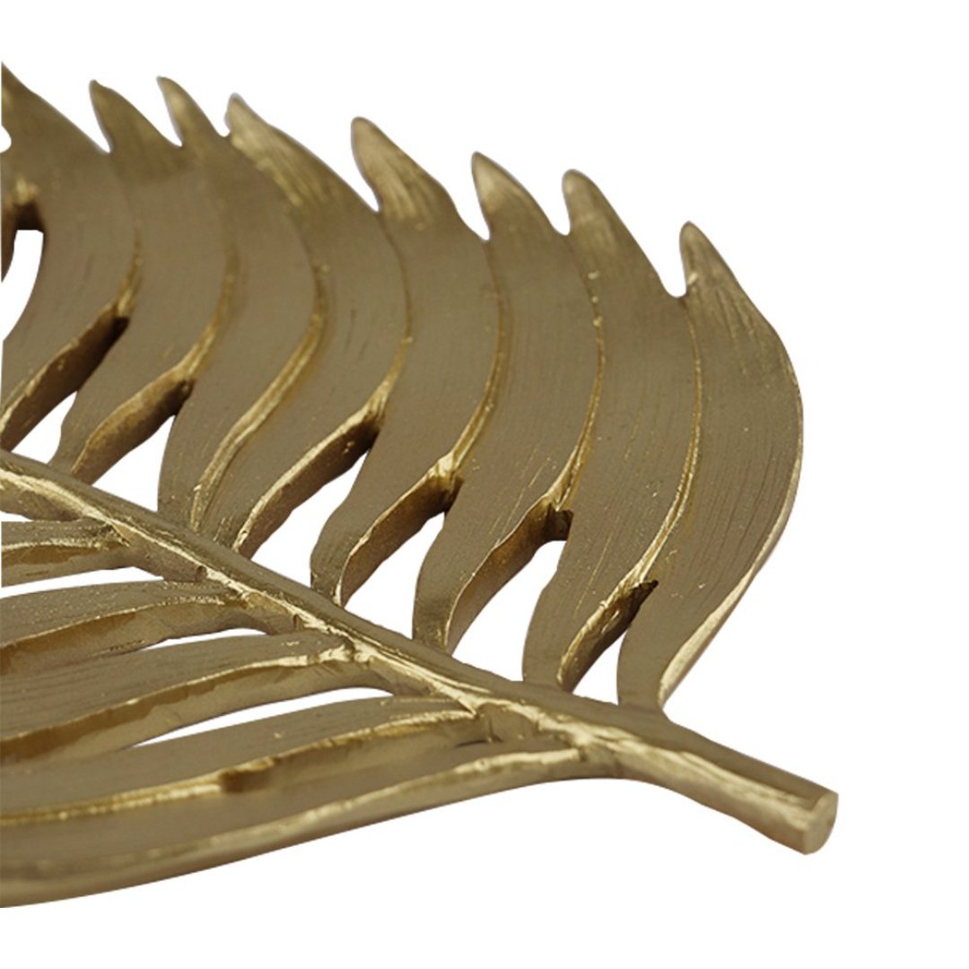 Fotografia para o produto Centro de mesa em poliresina L29xP20xA2,5cm cor dourada