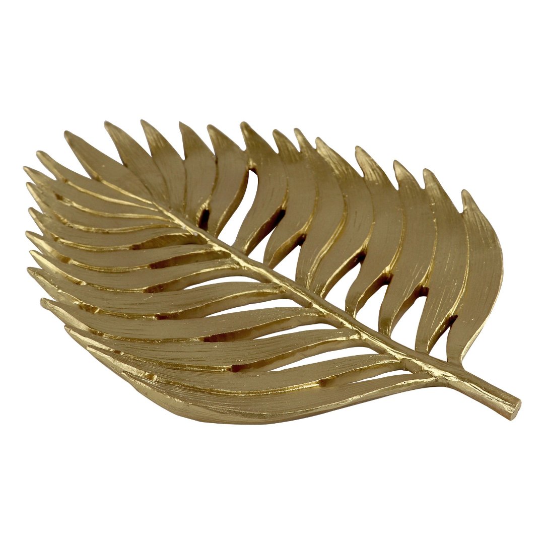 Fotografia para o produto Centro de mesa em poliresina L29xP20xA2,5cm cor dourada