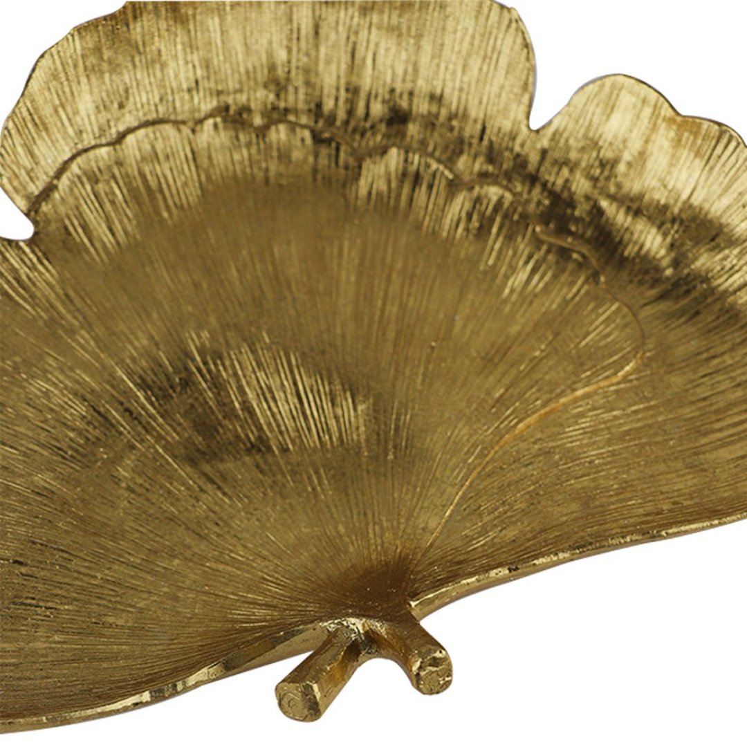 Fotografia para o produto Centro de mesa em poliresina L31,5xP22,5xA6cm cor dourada