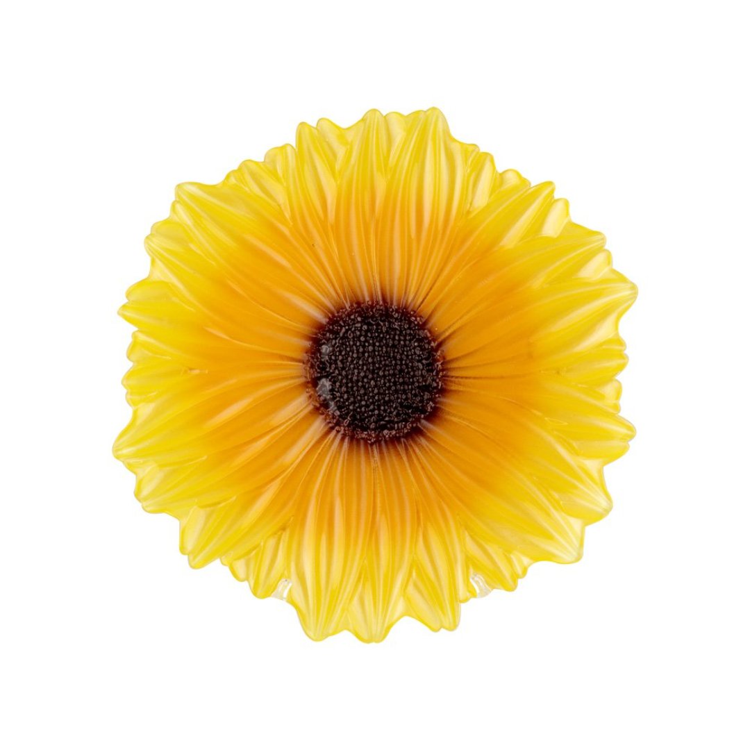 Imagem ilustrativa para Centro de mesa em vidro 17,5xA5,5cm cor amarelo e marrom