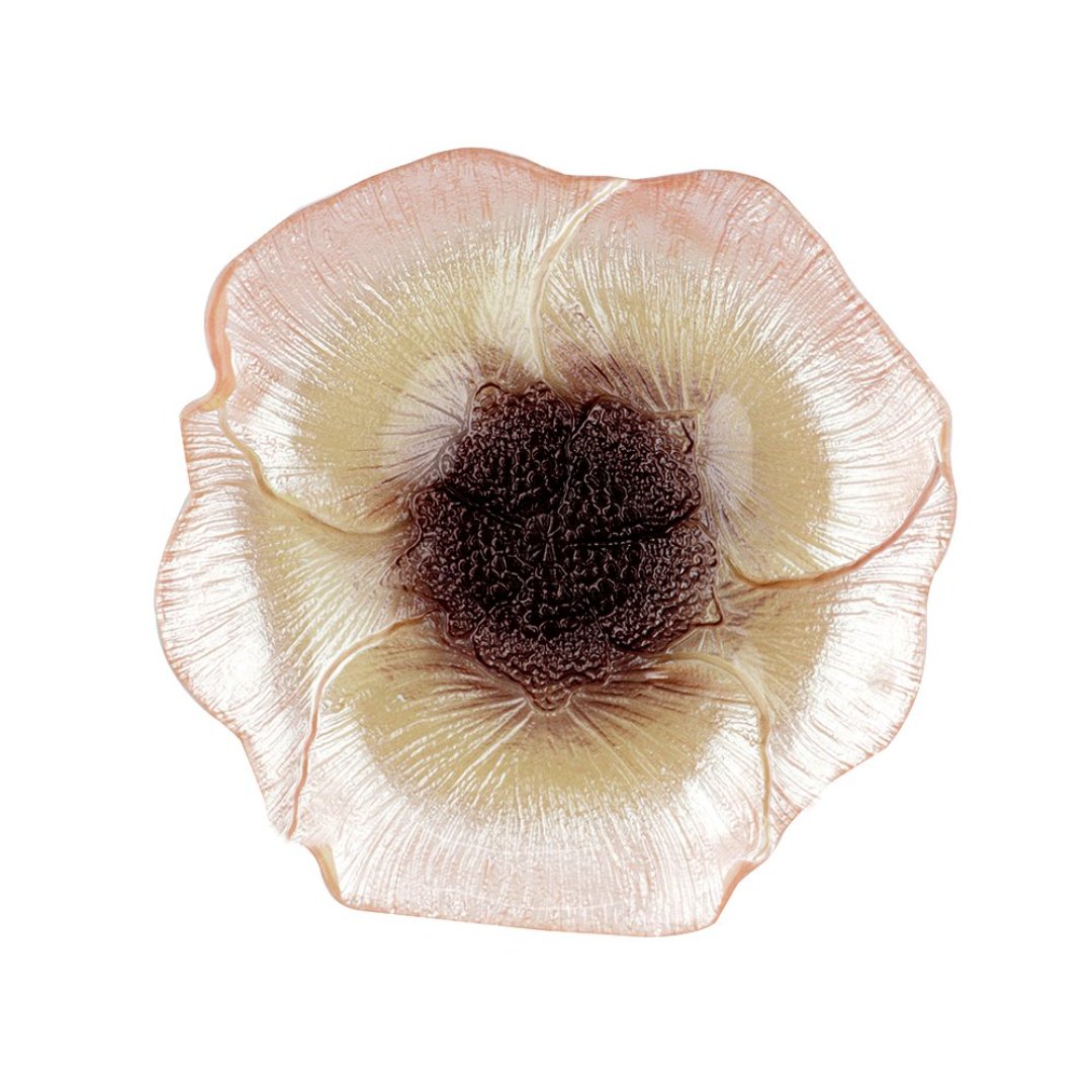 Imagem ilustrativa para Centro de mesa em vidro 19xA2,5cm cor rosa e marrom