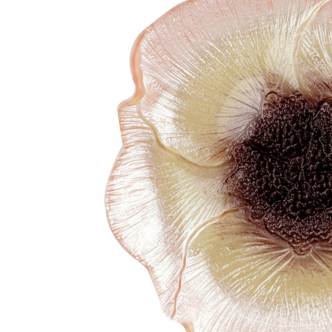 Fotografia para o produto Centro de mesa em vidro 019xA2,5cm cor rosa e marrom