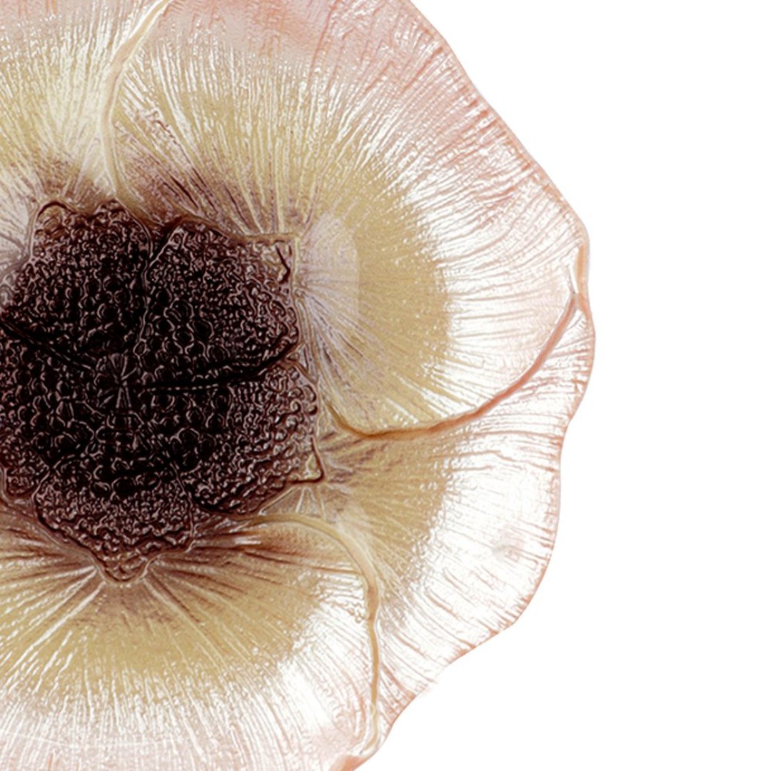 Fotografia para o produto Centro de mesa em vidro 019xA2,5cm cor rosa e marrom