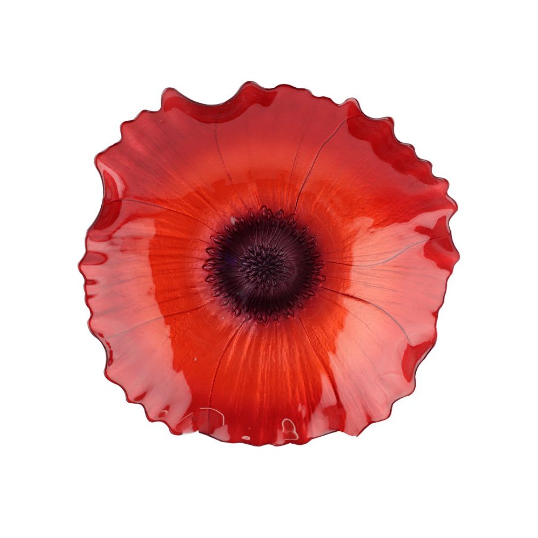 Imagem ilustrativa para Centro de mesa em vidro 20,5xA4cm cor vermelho