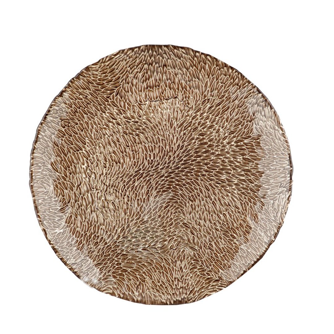 Imagem ilustrativa para Centro de mesa em vidro 21xA1,5cm cor marrom