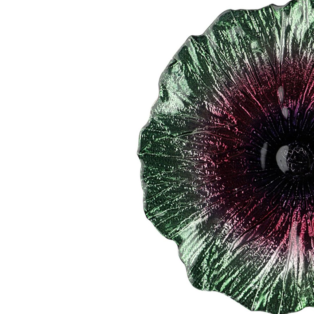 Fotografia para o produto Centro de mesa em vidro 021xA2cm cor verde e roxo