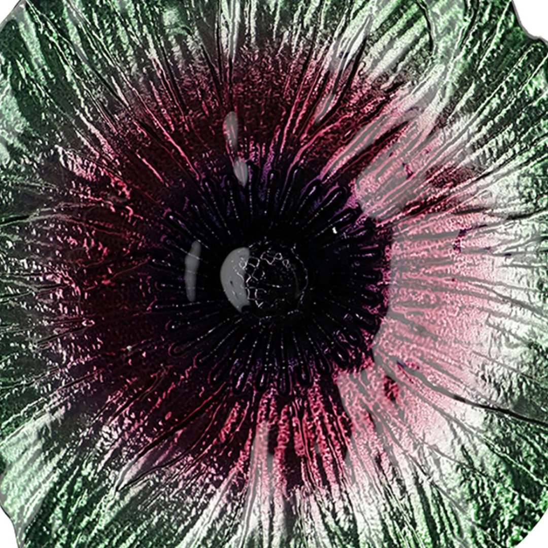 Fotografia para o produto Centro de mesa em vidro 021xA2cm cor verde e roxo