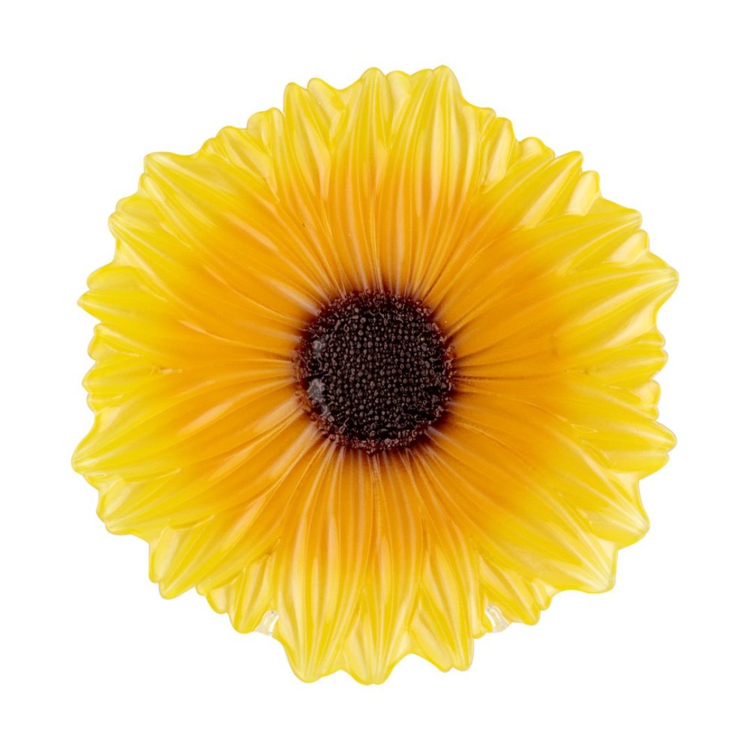 Fotografia para o produto Centro de mesa em vidro 021xA4,5cm cor amarelo e marrom