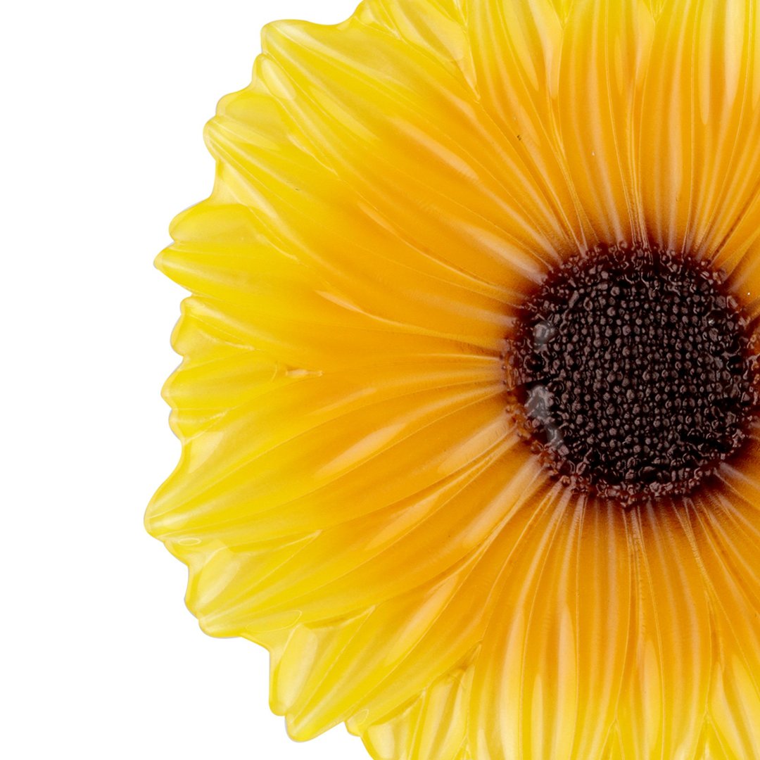 Fotografia para o produto Centro de mesa em vidro 021xA4,5cm cor amarelo e marrom