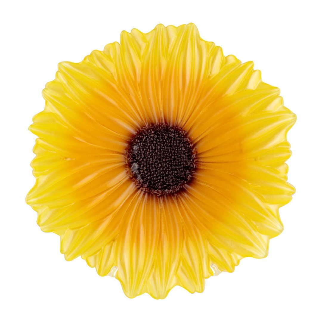 Fotografia para o produto Centro de mesa em vidro 022xA2,5cm cor amarelo e marrom