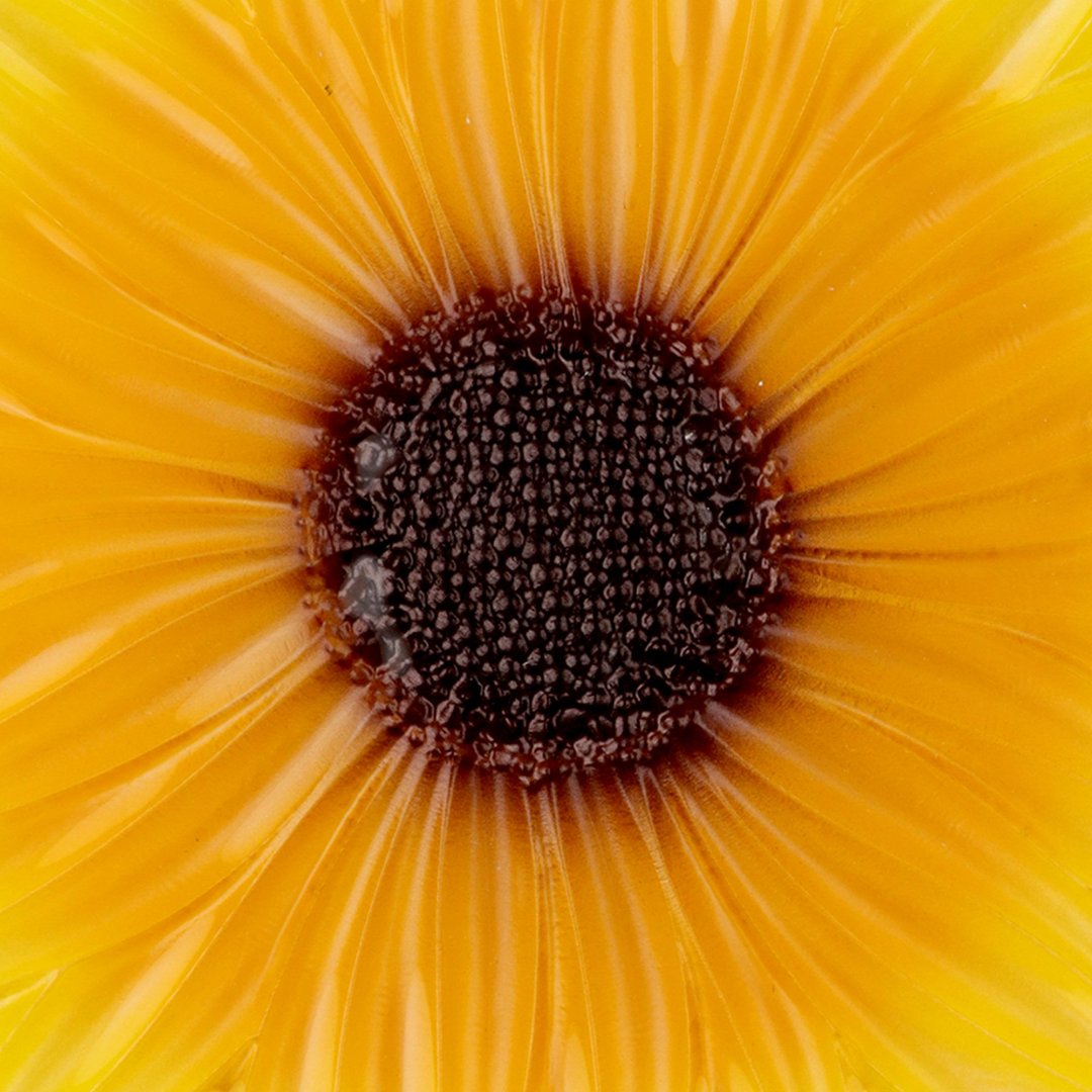 Fotografia para o produto Centro de mesa em vidro 022xA2,5cm cor amarelo e marrom