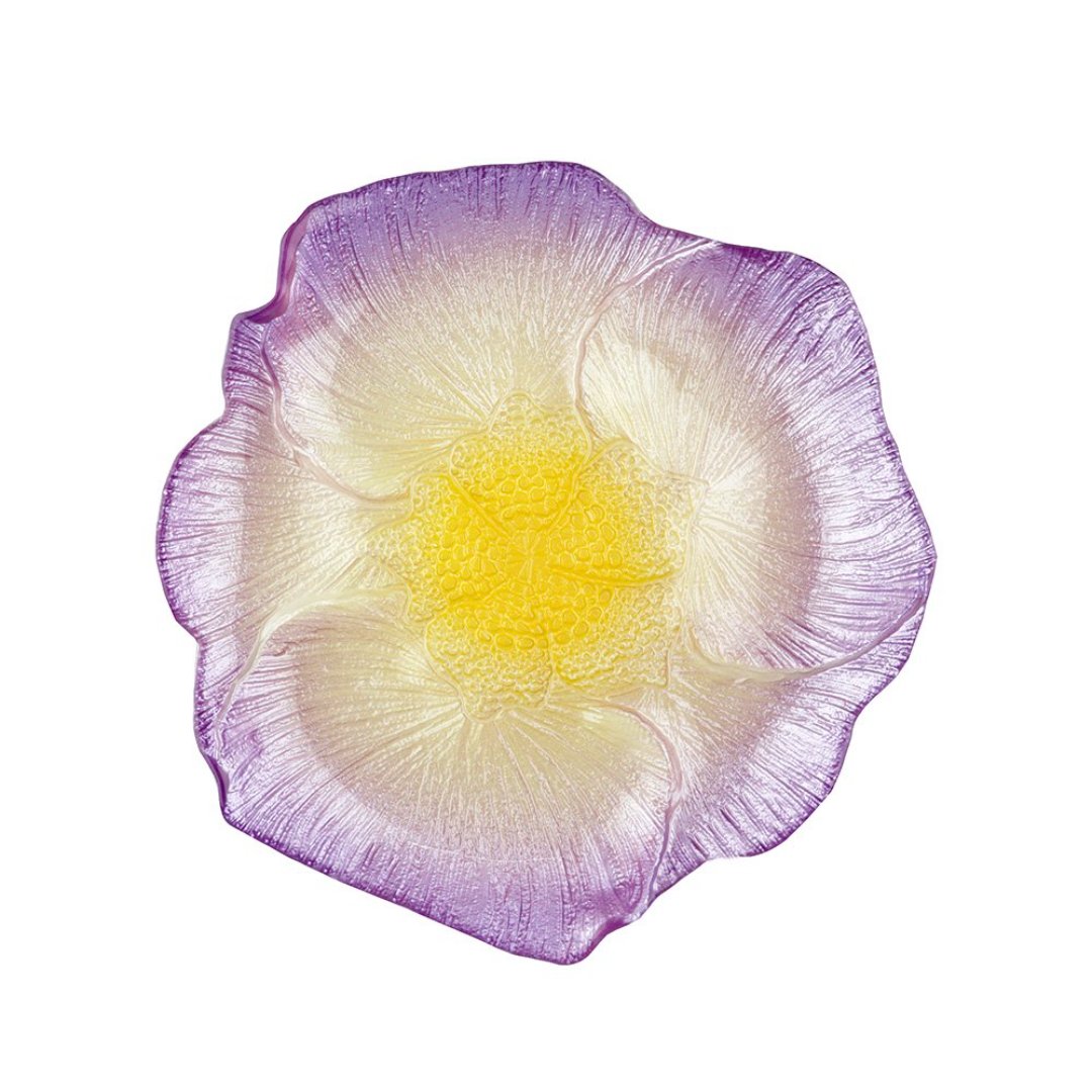 Imagem ilustrativa para Centro de mesa em vidro 24,5xA2,5cm cor lilás e marrom