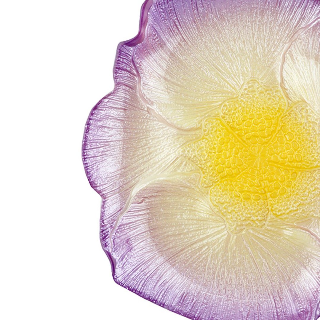 Fotografia para o produto Centro de mesa em vidro 024,5xA2,5cm cor lilás e marrom