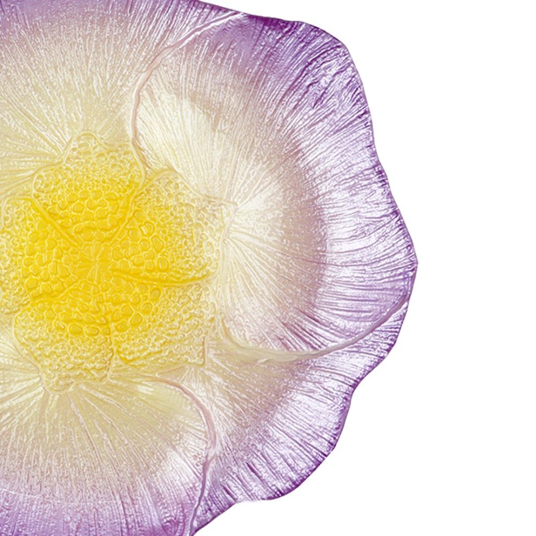 Fotografia para o produto Centro de mesa em vidro 024,5xA2,5cm cor lilás e marrom