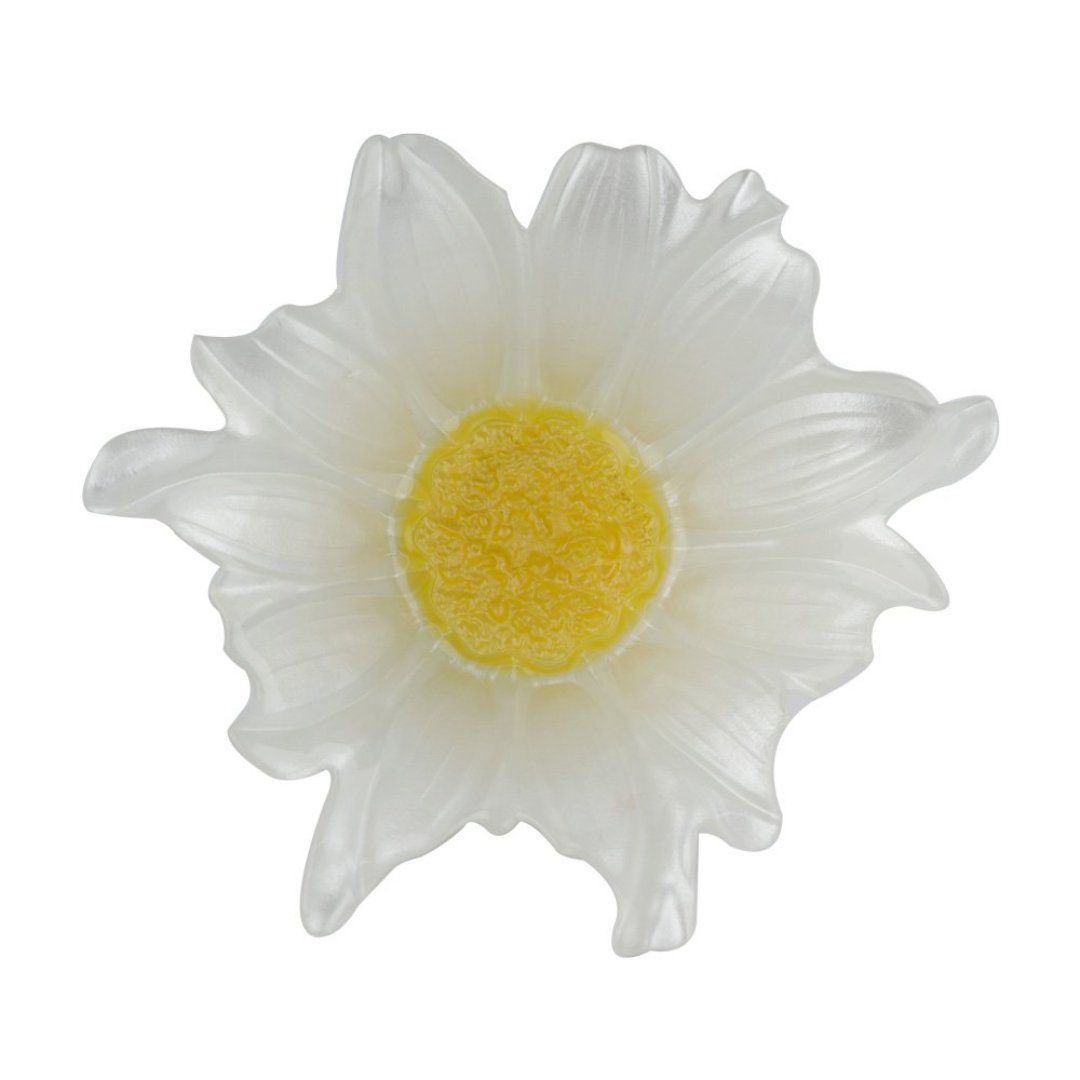 Fotografia para o produto Centro de mesa em vidro 025xA9cm cor branco e amarelo