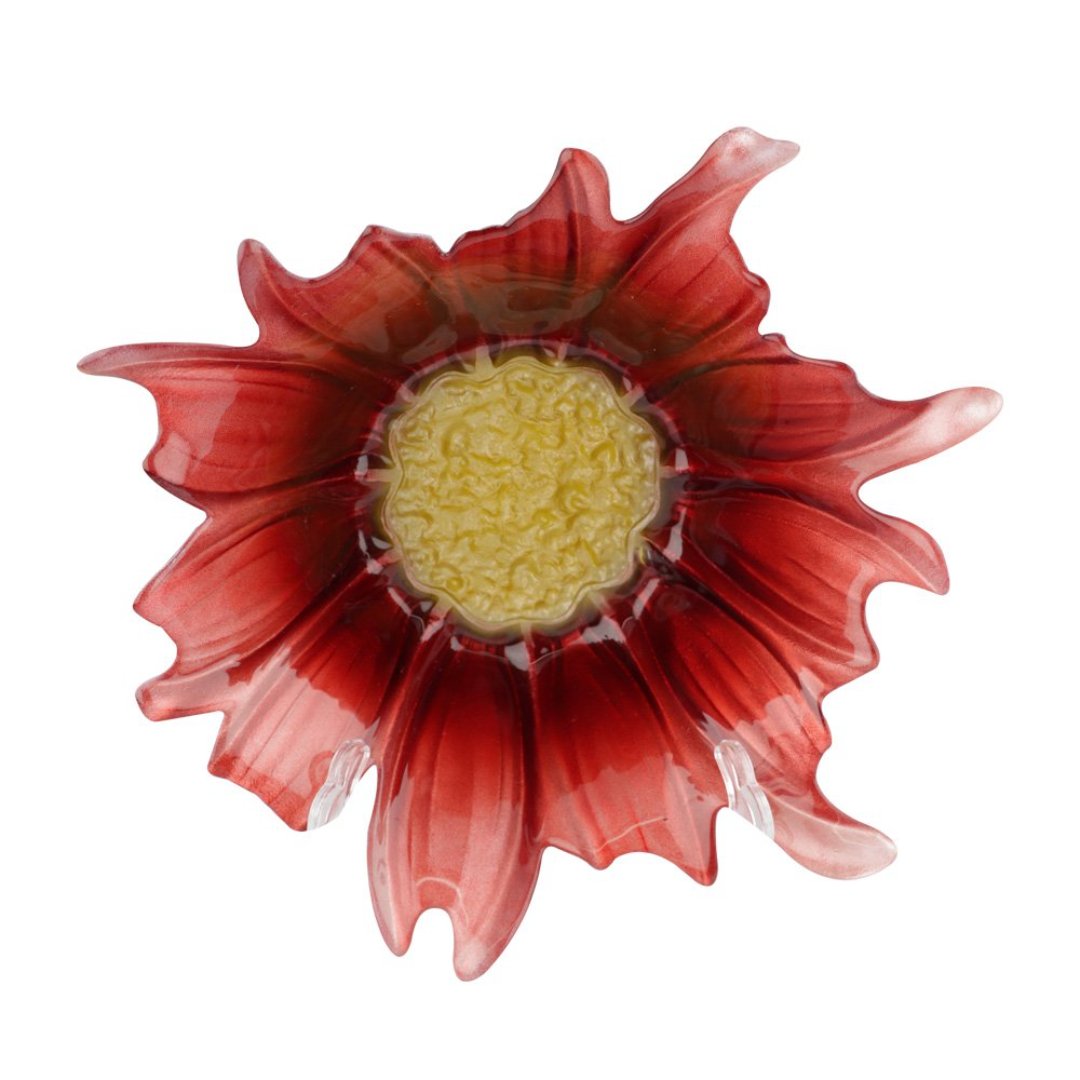 Imagem ilustrativa para Centro de mesa em vidro 25xA9cm cor rosa e dourado