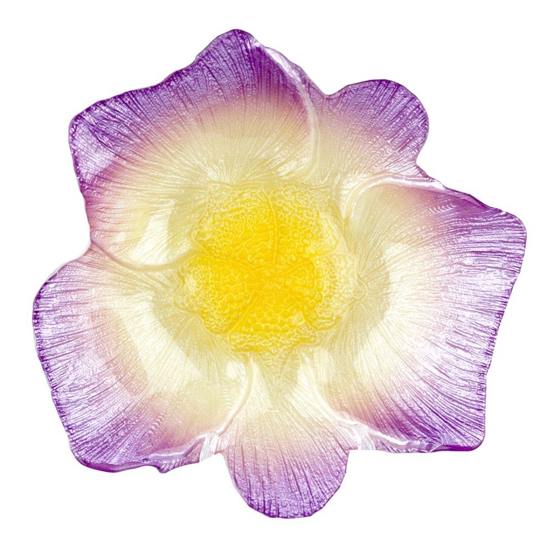 Imagem ilustrativa para Centro de mesa em vidro 26xA7cm cor lilás e marrom