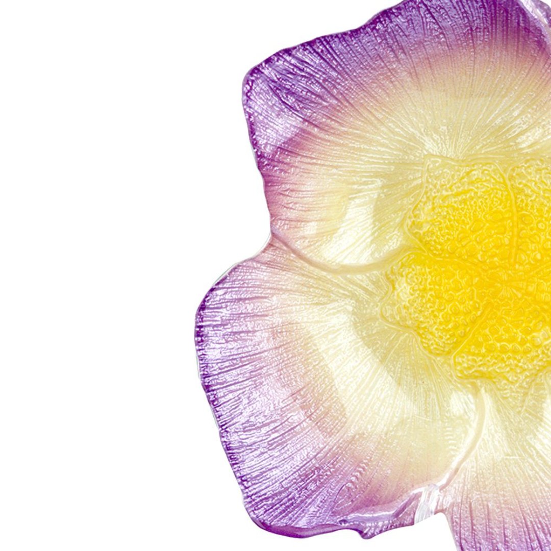 Fotografia para o produto Centro de mesa em vidro 026xA7cm cor lilás e marrom