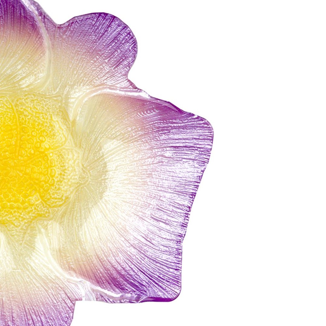 Fotografia para o produto Centro de mesa em vidro 026xA7cm cor lilás e marrom