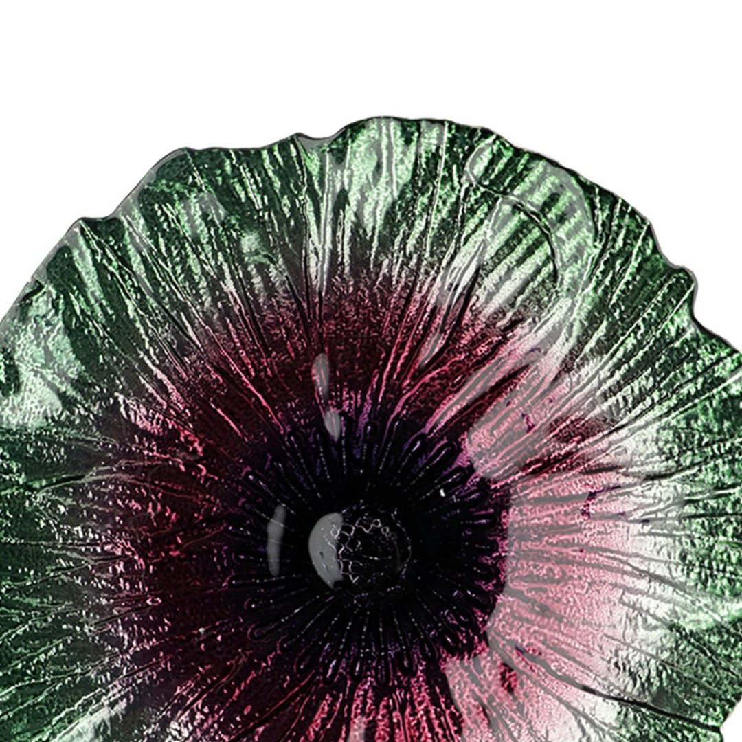 Fotografia para o produto Centro de mesa em vidro 027,5xA2,5cm cor verde e roxo