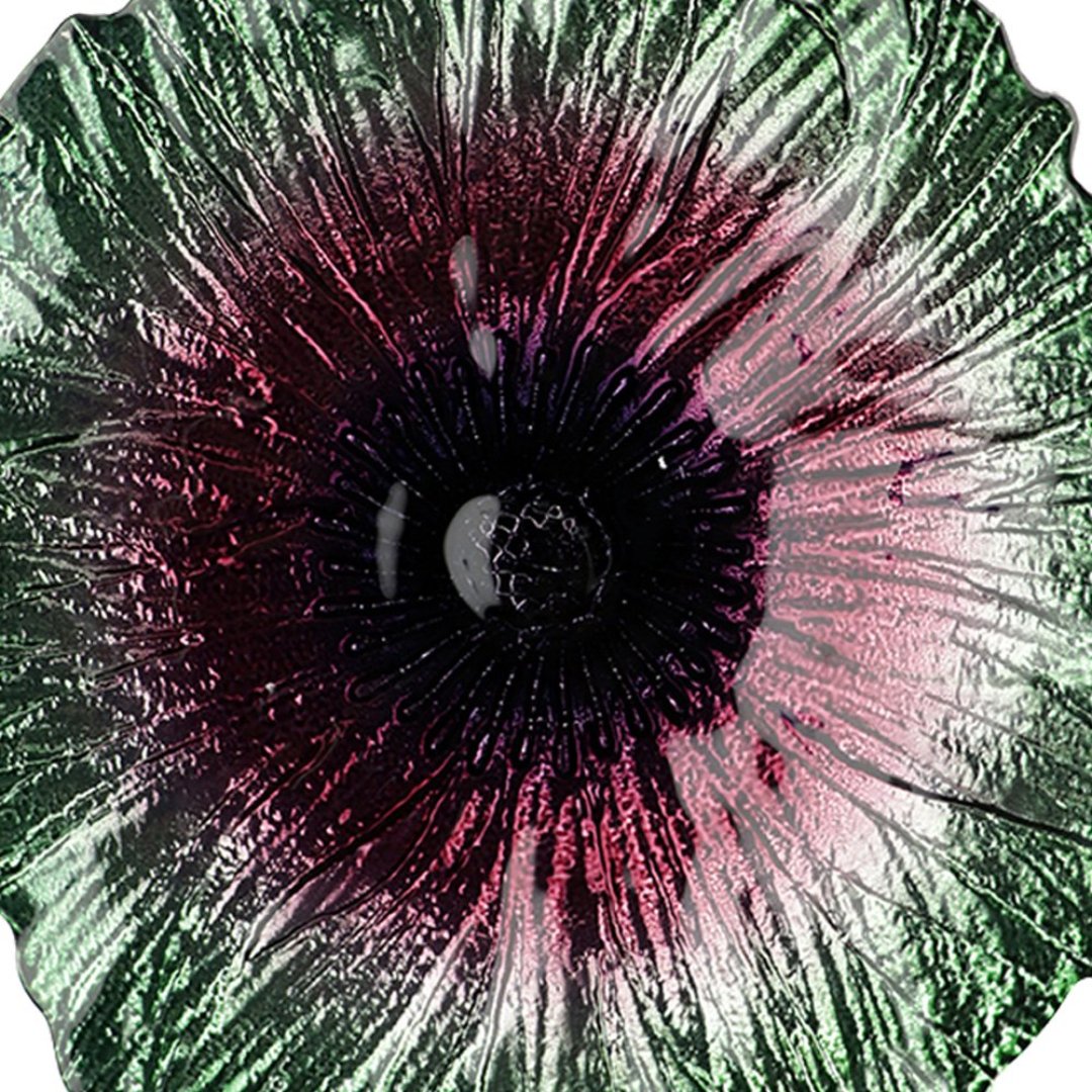 Fotografia para o produto Centro de mesa em vidro 027,5xA2,5cm cor verde e roxo