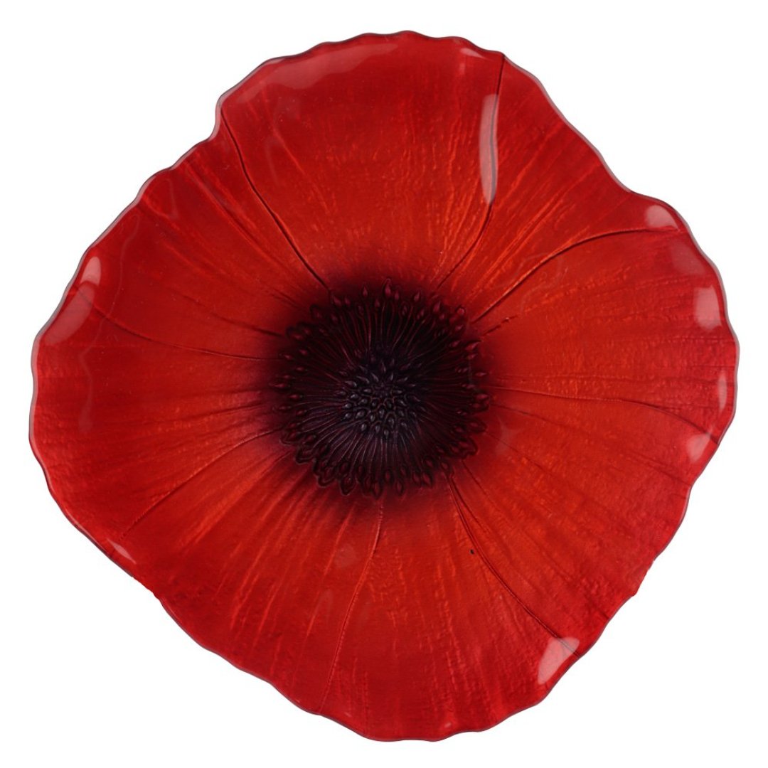 Imagem ilustrativa para Centro de mesa em vidro 27,5xA2cm cor vermelho