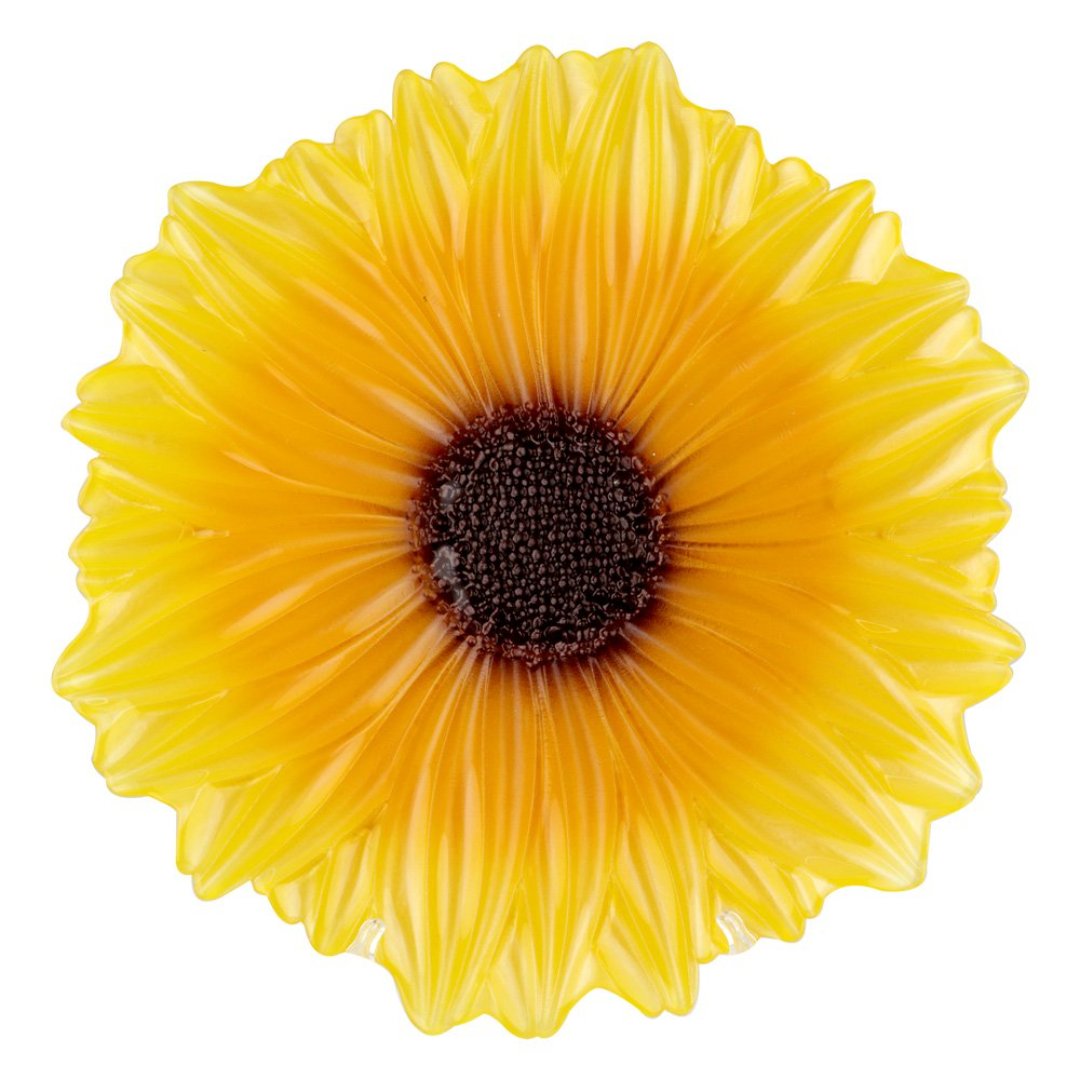 Fotografia para o produto Centro de mesa em vidro 028,5xA3cm cor amarelo e marrom