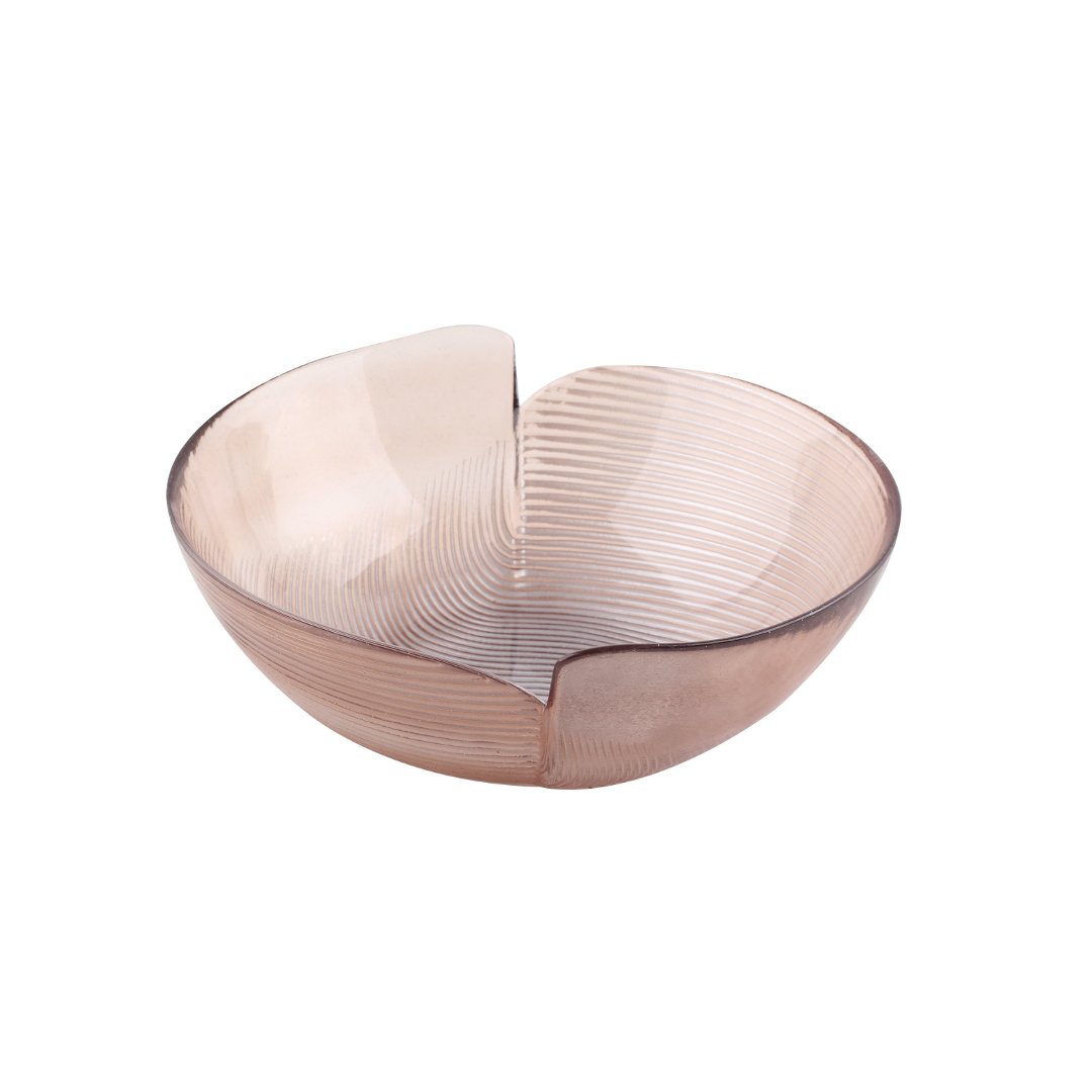 Imagem ilustrativa para Centro de mesa em vidro D28xA10cm cor marrom