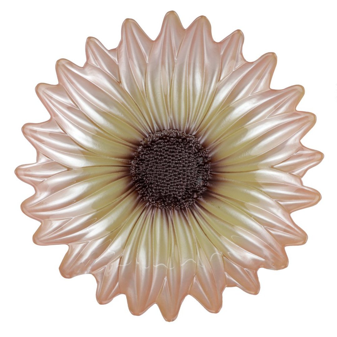 Imagem ilustrativa para Centro de mesa em vidro 30xA6cm cor rosa e marrom