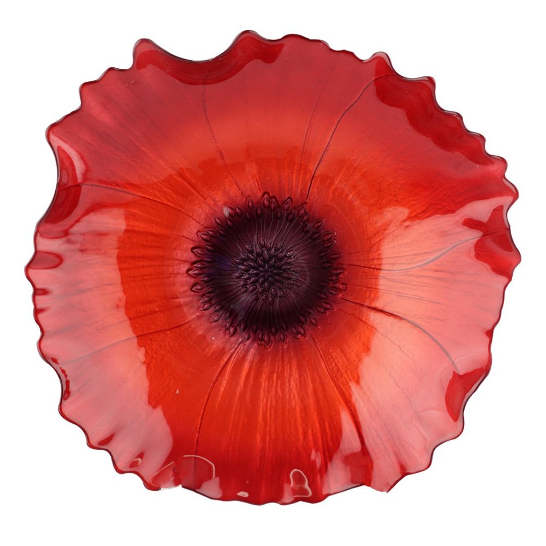 Fotografia para o produto Centro de mesa em vidro 030xA6cm cor vermelho