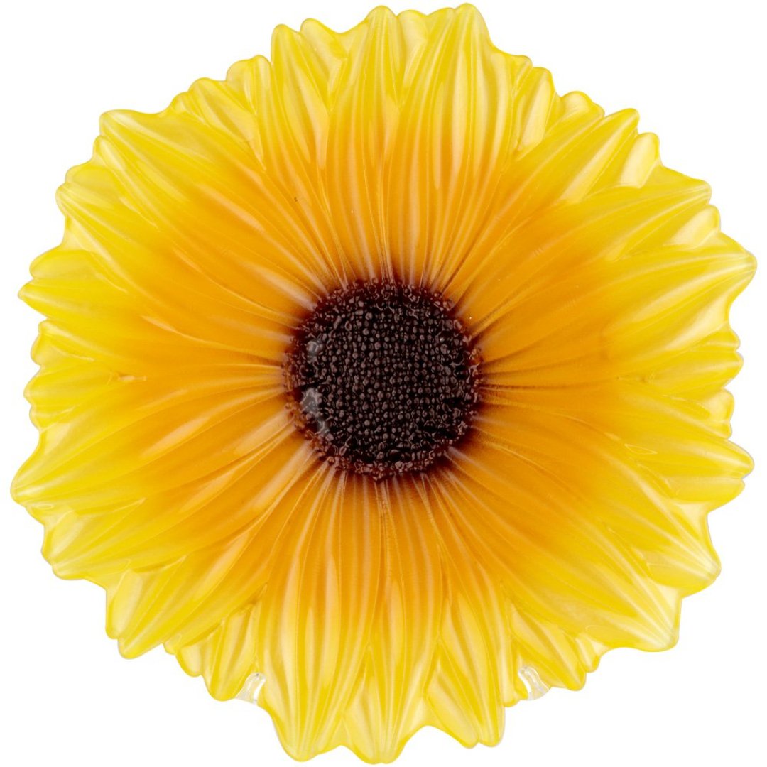 Imagem ilustrativa para Centro de mesa em vidro 32xA3cm cor amarelo e marrom