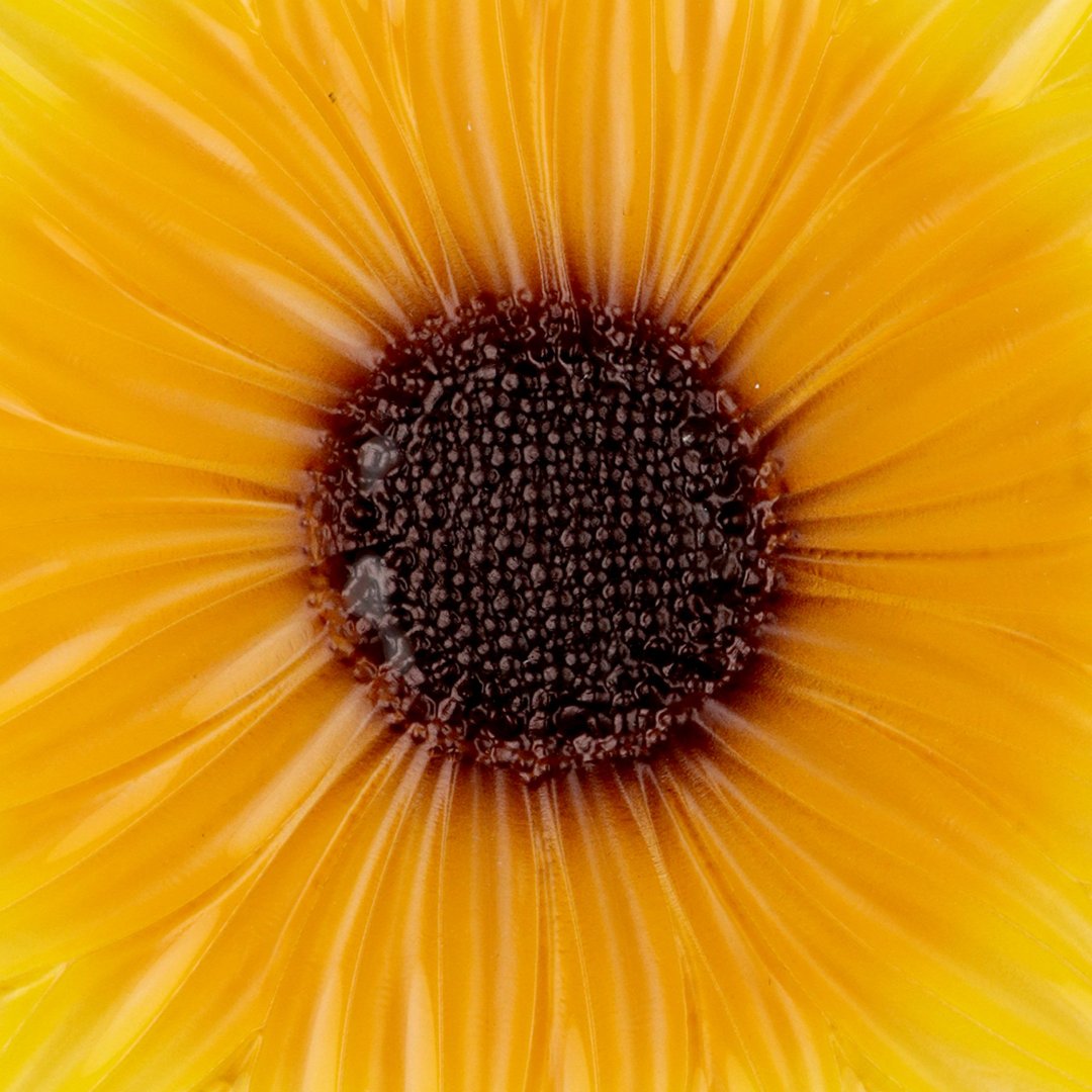 Fotografia para o produto Centro de mesa em vidro 032xA3cm cor amarelo e marrom