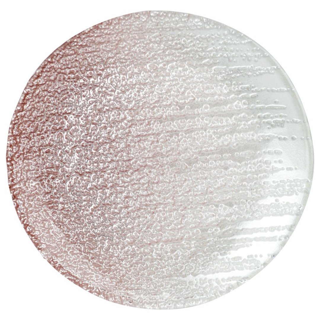 Imagem ilustrativa para Centro de mesa em vidro 40xA8cm cor branco e rose